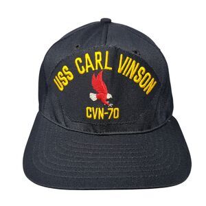 USS Carl Vinson CVN-70 Snapback Hat Black OS Adjustable California Headwear